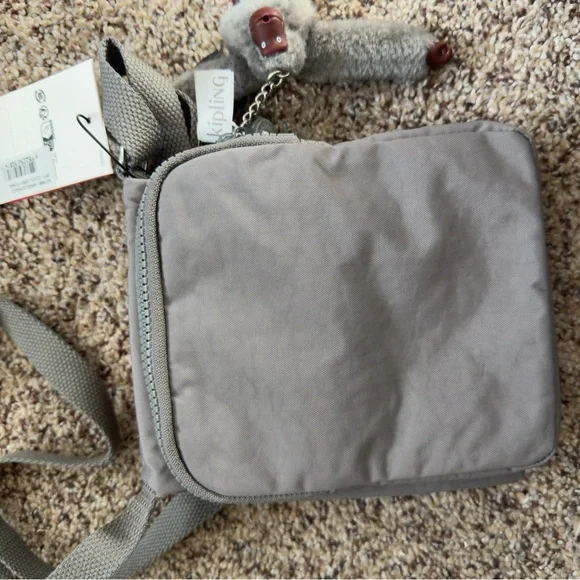 NWT Kipling “New Eldorado” Gray Tonal Crossbody Bag - Picture 6 of 7